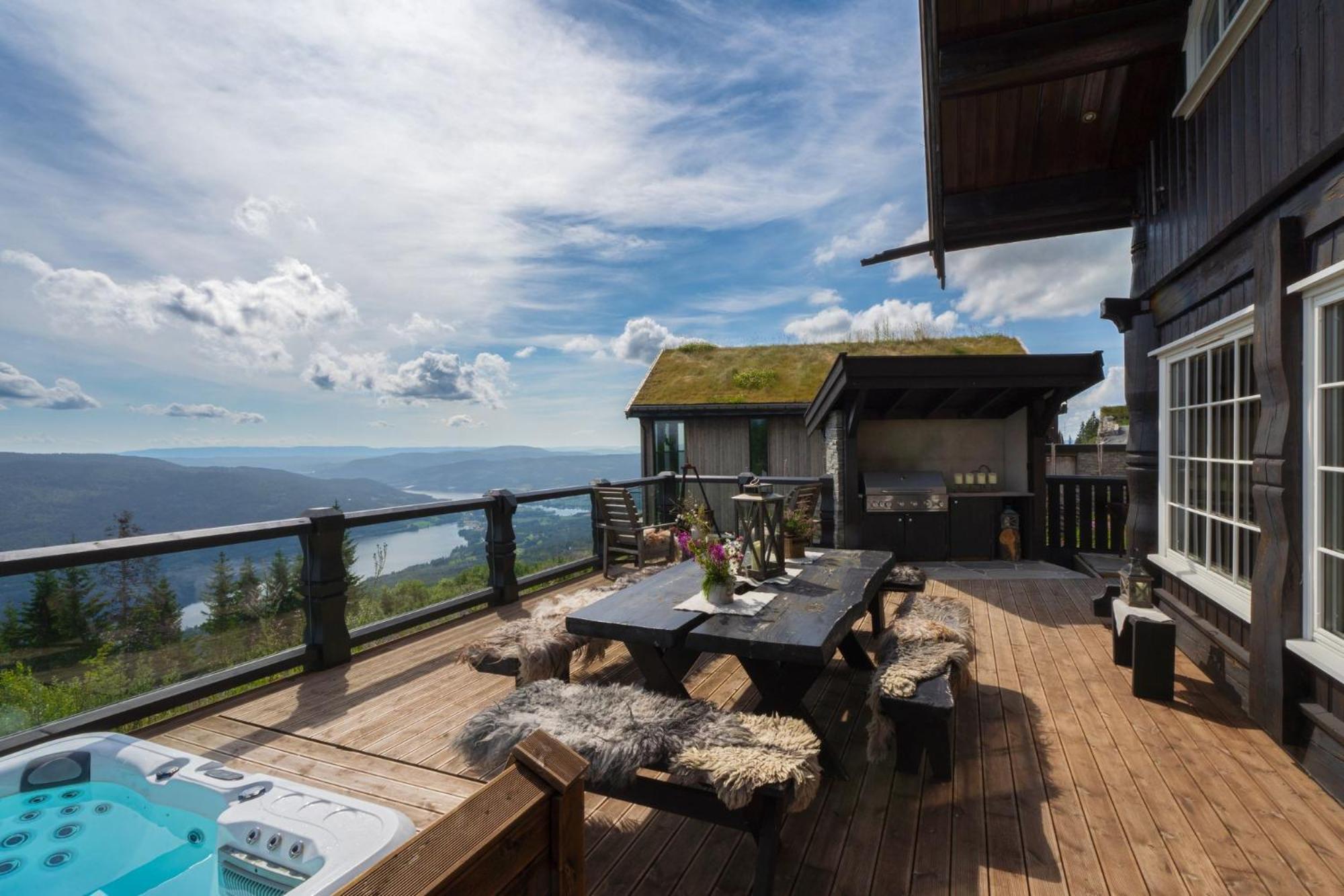 Norefjell - Storhytte Med Jacuzzi Og Fantastisk Beliggenhet Noresund Екстериор снимка